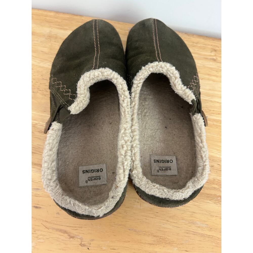 Earth Origins Aurora Johanna – Olive Green Leather Slip‑On Clogs – Women's 8 - Picture 6 of 12